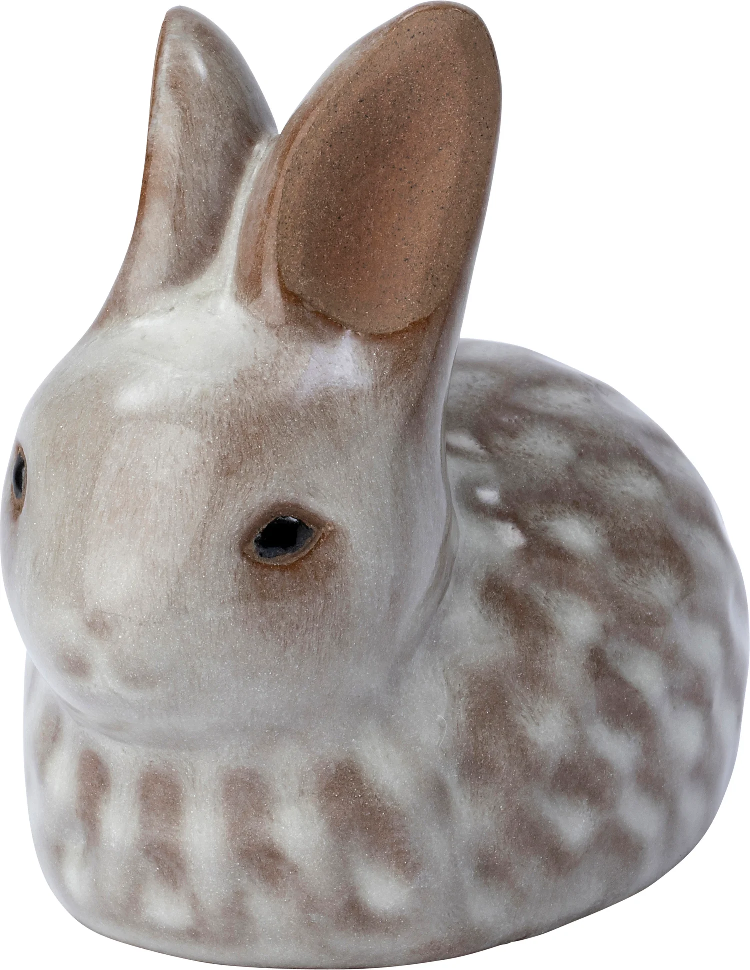 Intratuin paasdecoratie Chelsea beeld konijn wit / bruin 10 x 6,5 x 9 cm