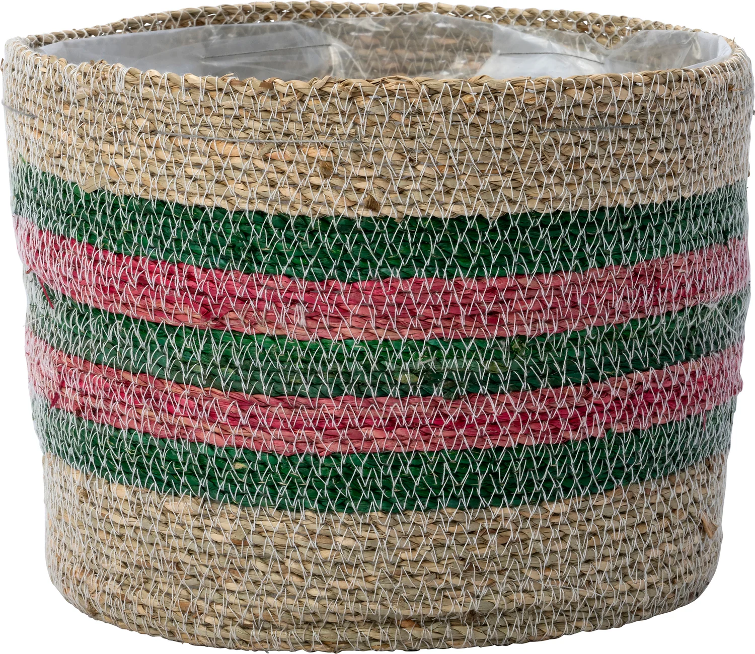 Intratuin plantenmand Pip strepen roze D 29 H 22 cm
