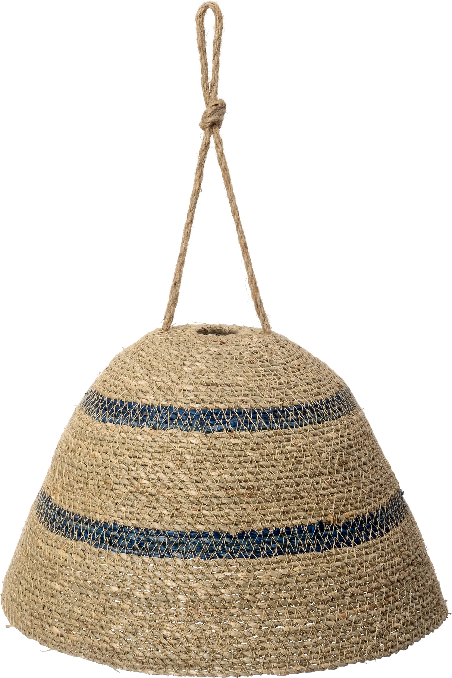 Intratuin lampenkap Chris naturel / blauw D 30 H 25 cm