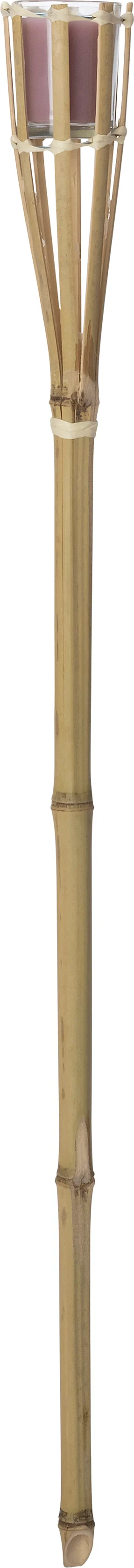 Intratuin kaars Torcia paars / naturel 4 uur D 6,5 H 76 cm