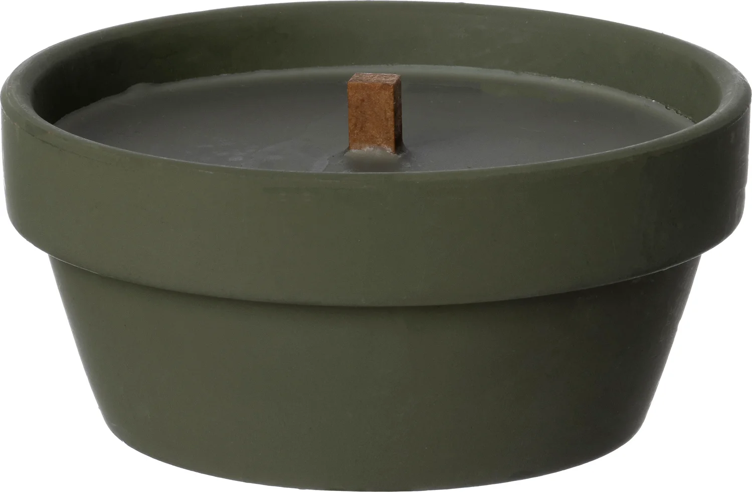Intratuin kaars in pot Kindra groen 14 uur D 12 H 5,5 cm