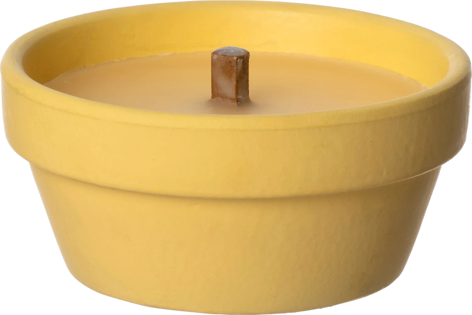 Intratuin kaars in pot Kindra geel 14 uur D 12 H 5,5 cm
