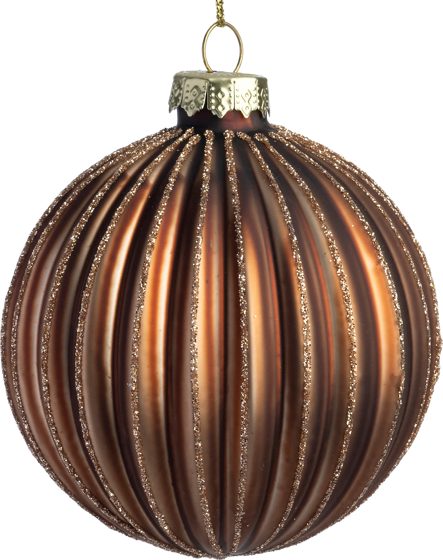 Intratuin kerstbal Niall bruin D 8 cm