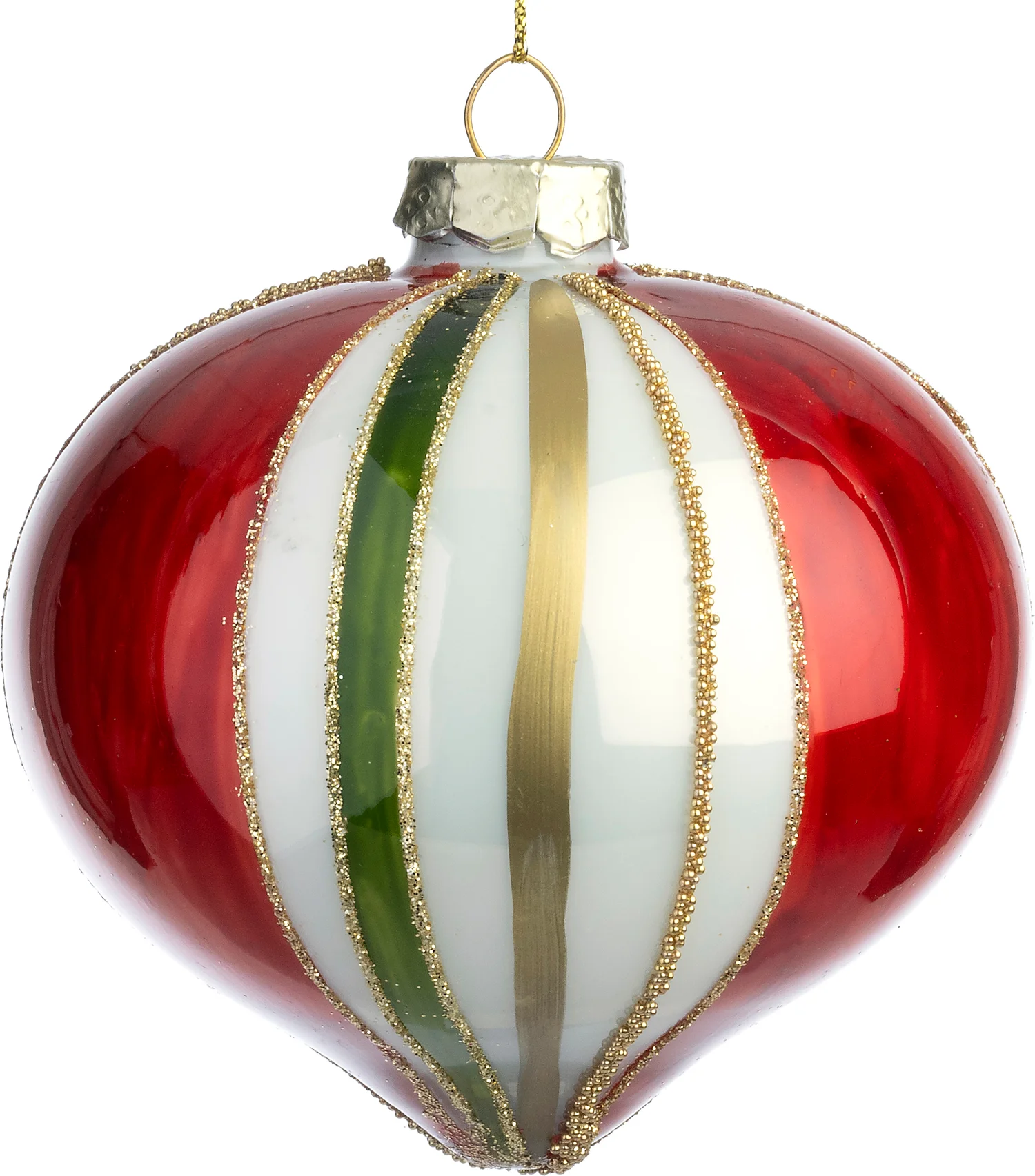 Intratuin kerstbal Portsoy rood / groen D 8 cm