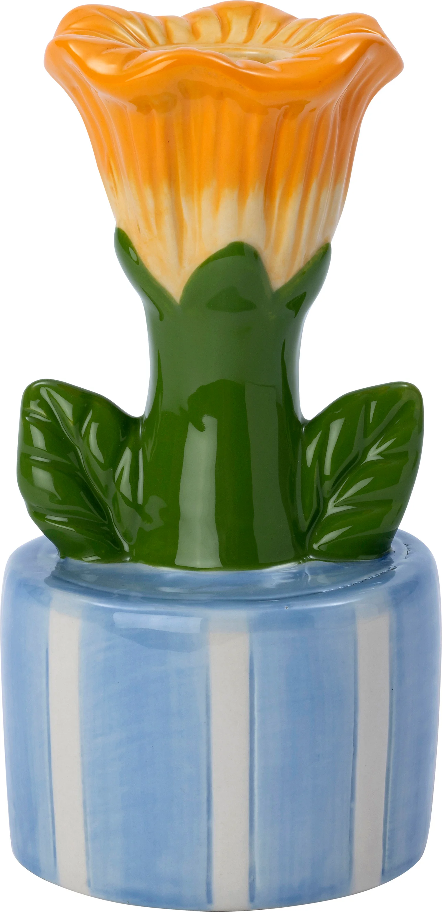 Intratuin kandelaar Ola blauw / groen / geel D 8,5 H 16,5 cm