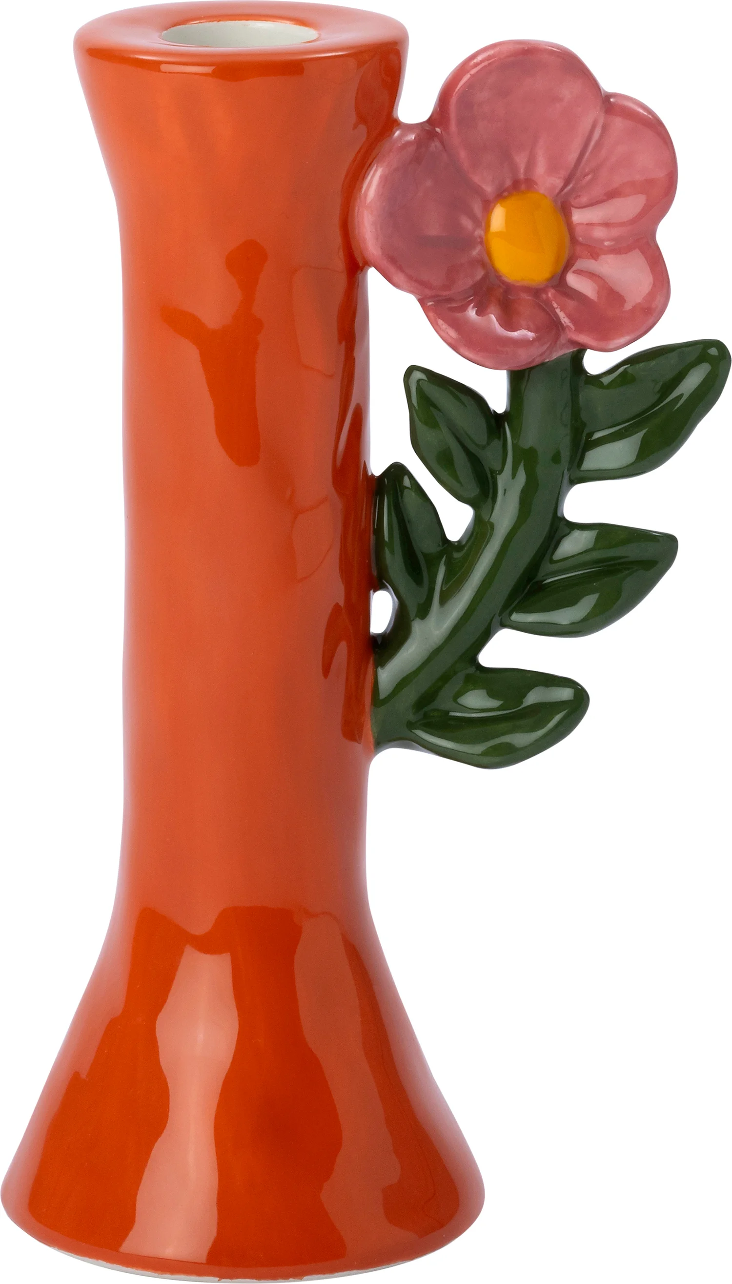 Intratuin kandelaar Ola oranje / groen / roze D  H 18,3 cm