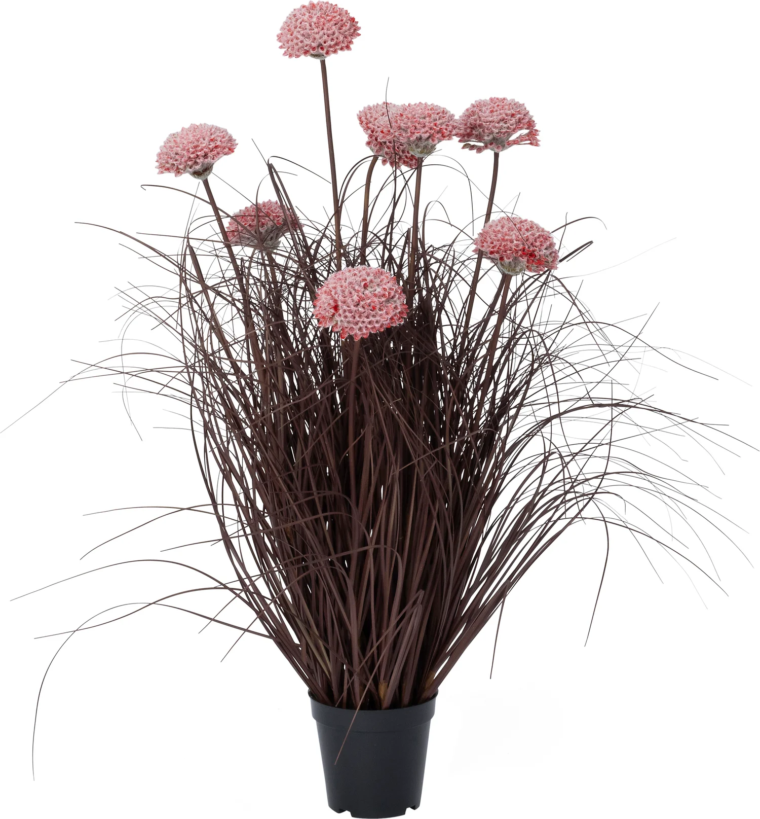 Intratuin kunstplant siergras met bloem roze 47 x 47 x 82 cm