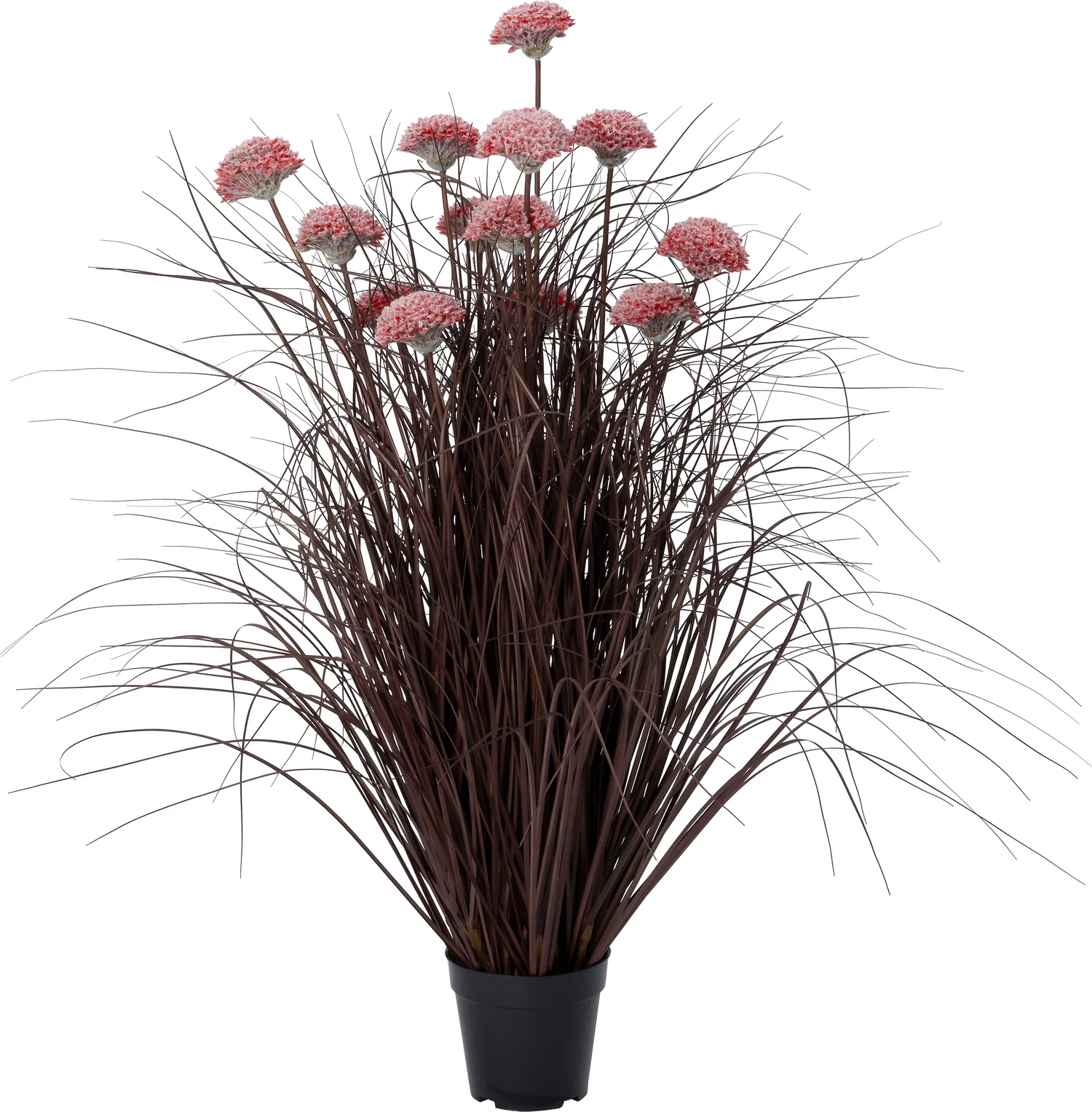Intratuin kunstplant siergras met bloem roze 60 x 60 x 100 cm