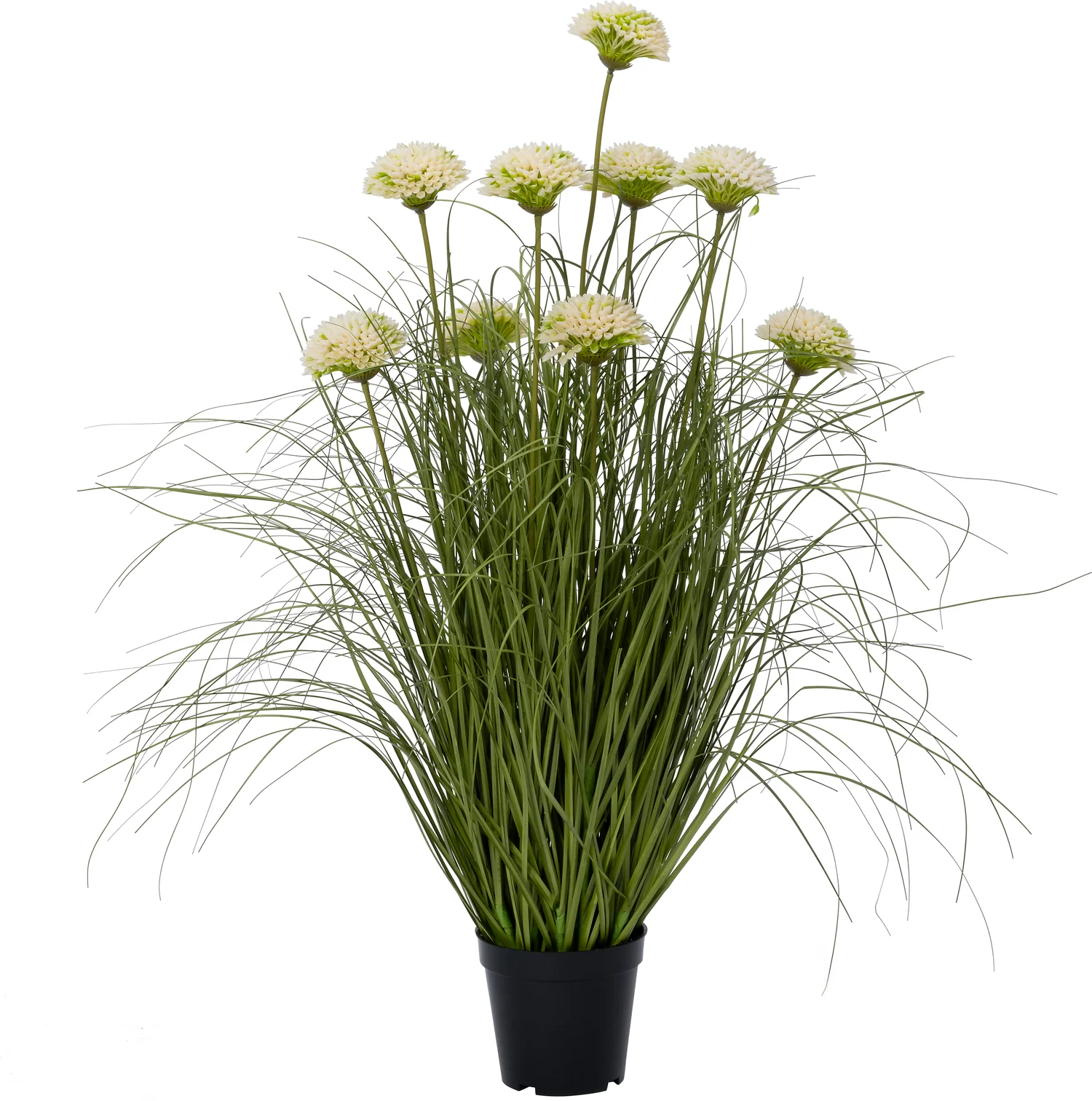 Intratuin kunstplant siergras met bloem crème 47 x 47 x 82 cm