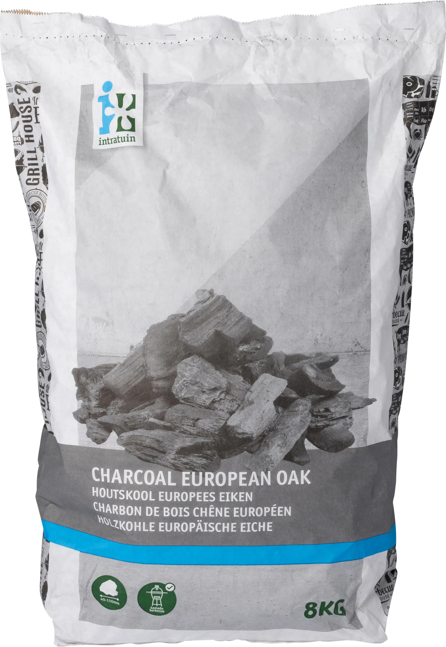 Intratuin houtskool Europees eiken 8 kg
