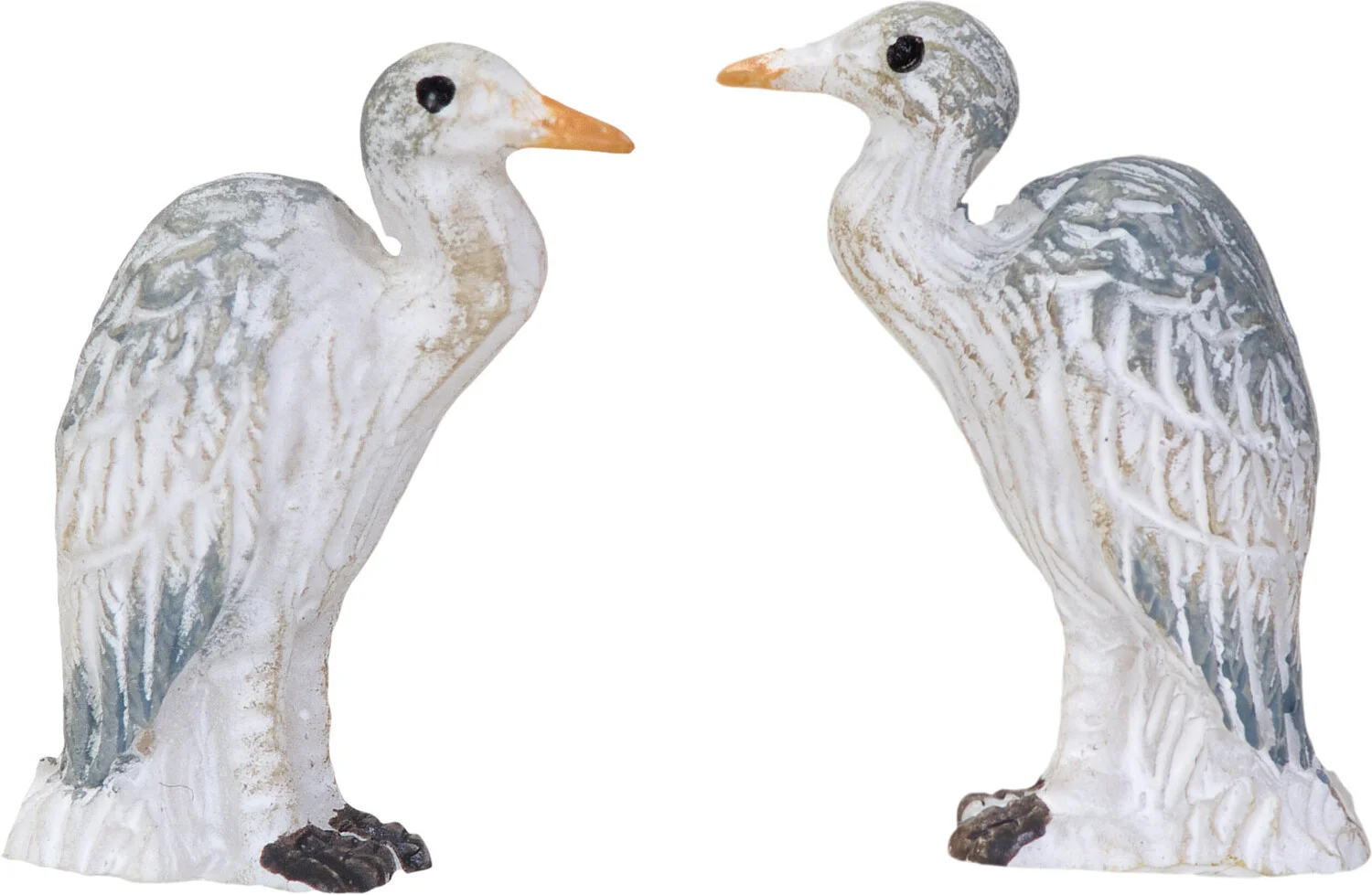 Intratuin Holland kerstdorpminiatuur reigers 6,5 x 3,5 x 10,5 cm 2- delige set
