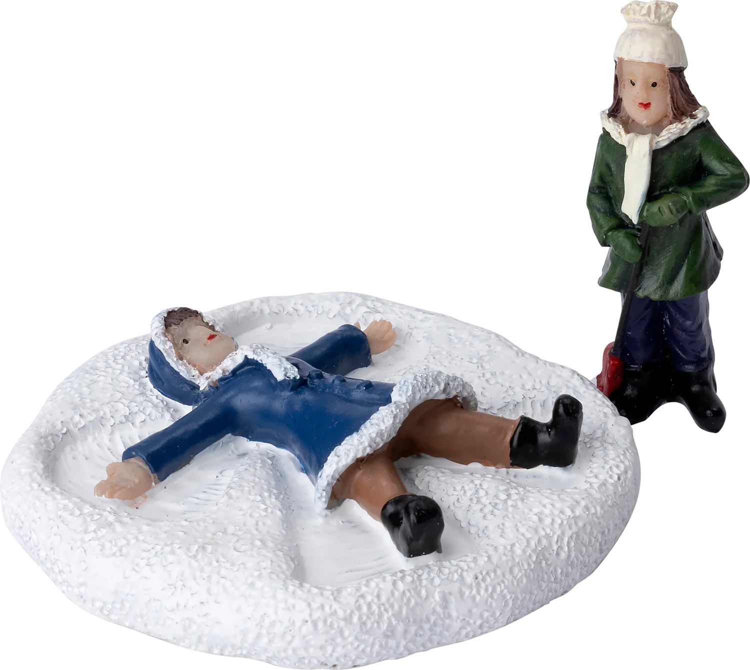 Intratuin Holland kerstdorpminiatuur sneeuwengel maken 13,5 x 3,8 x 16 cm