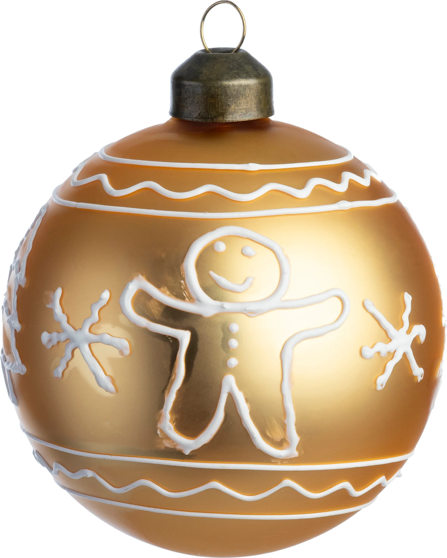 Intratuin kerstbal Seona goud peperkoekman D 8 cm
