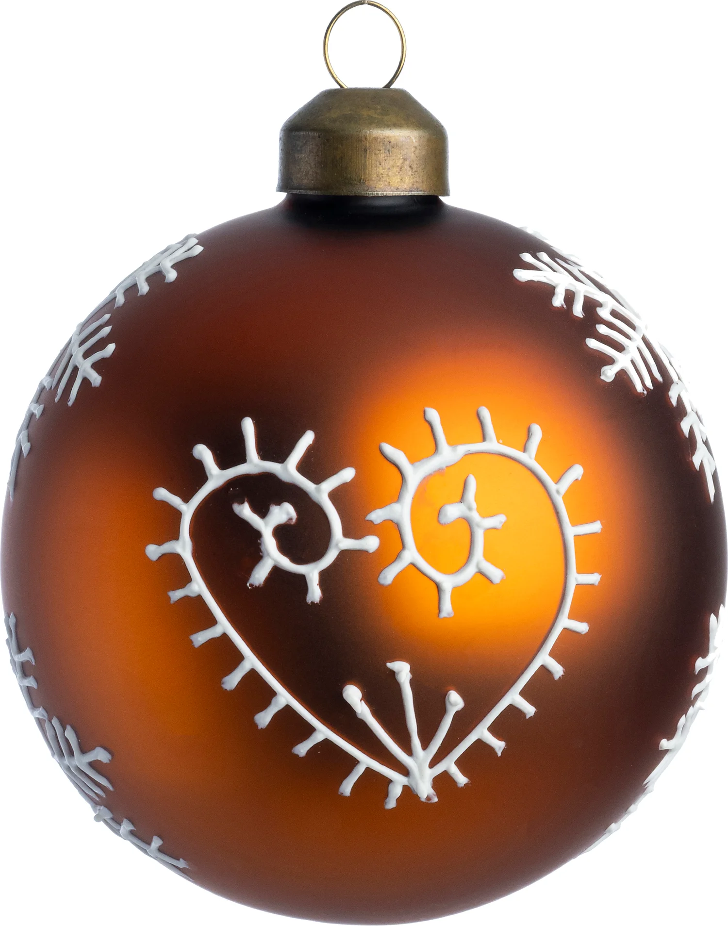 Intratuin kerstbal Seona bruin hart D 8 cm