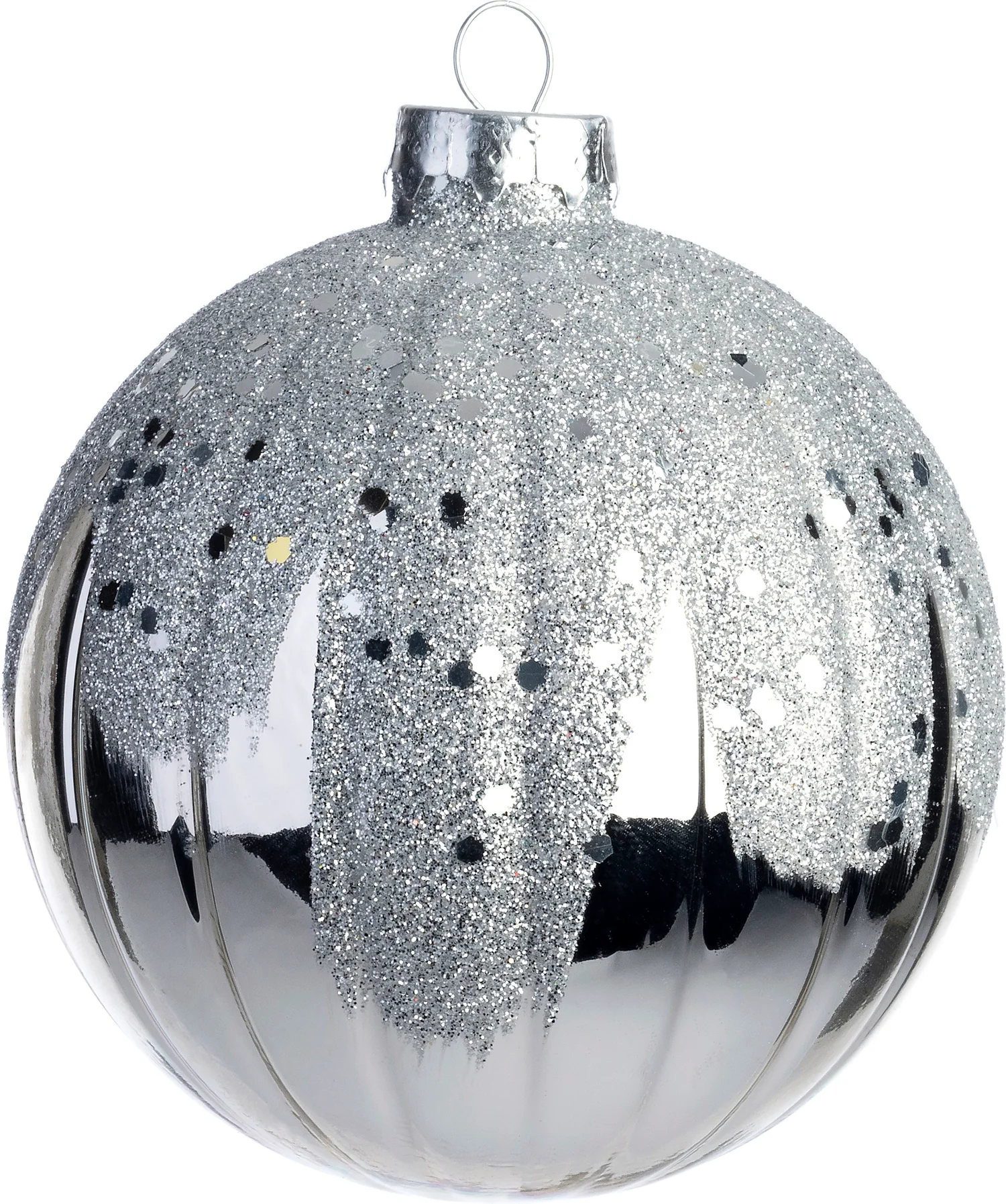 Intratuin kerstbal Wallace zilver / transparant D 10 cm