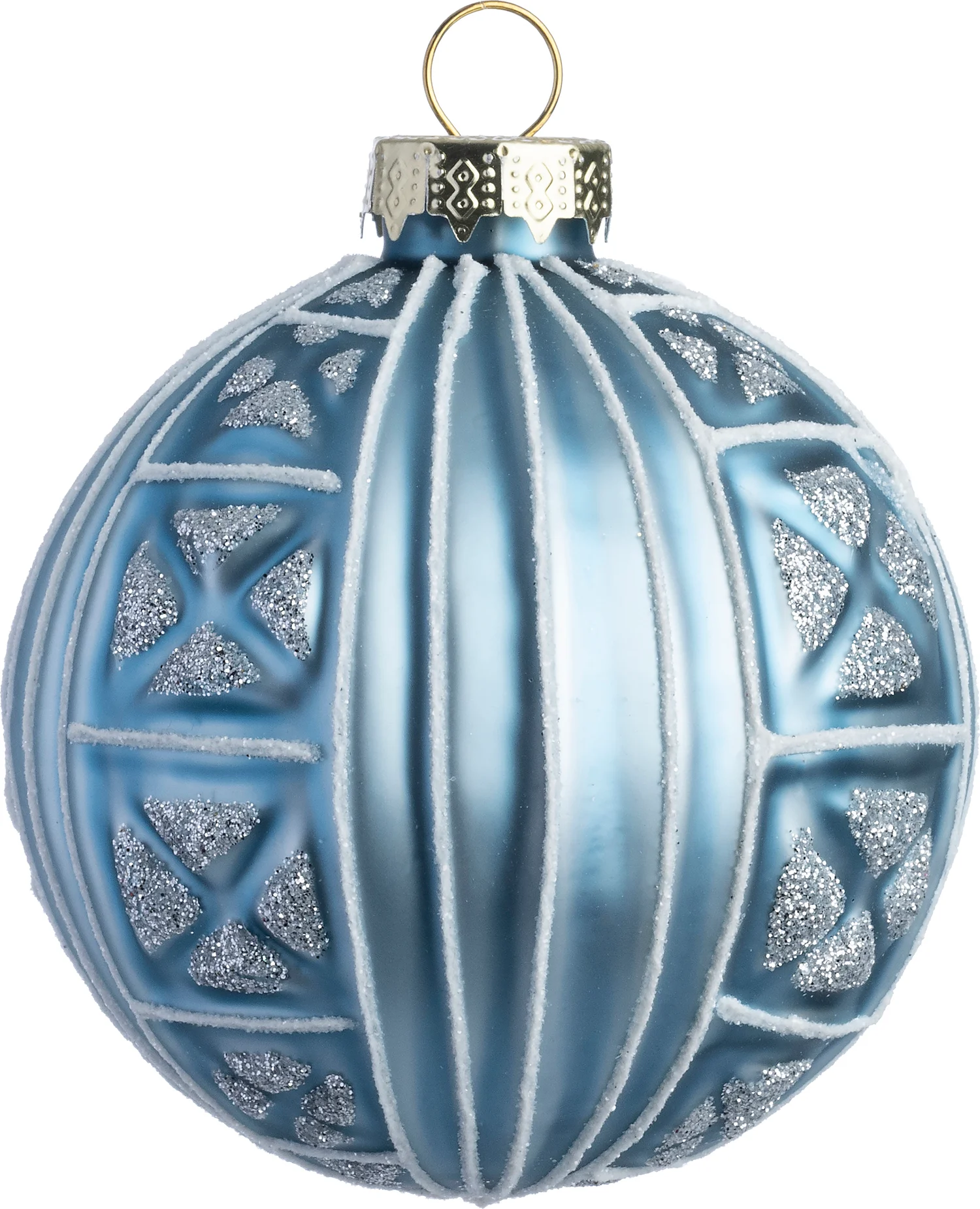 Intratuin kerstbal Aberlour blauw D 10 cm