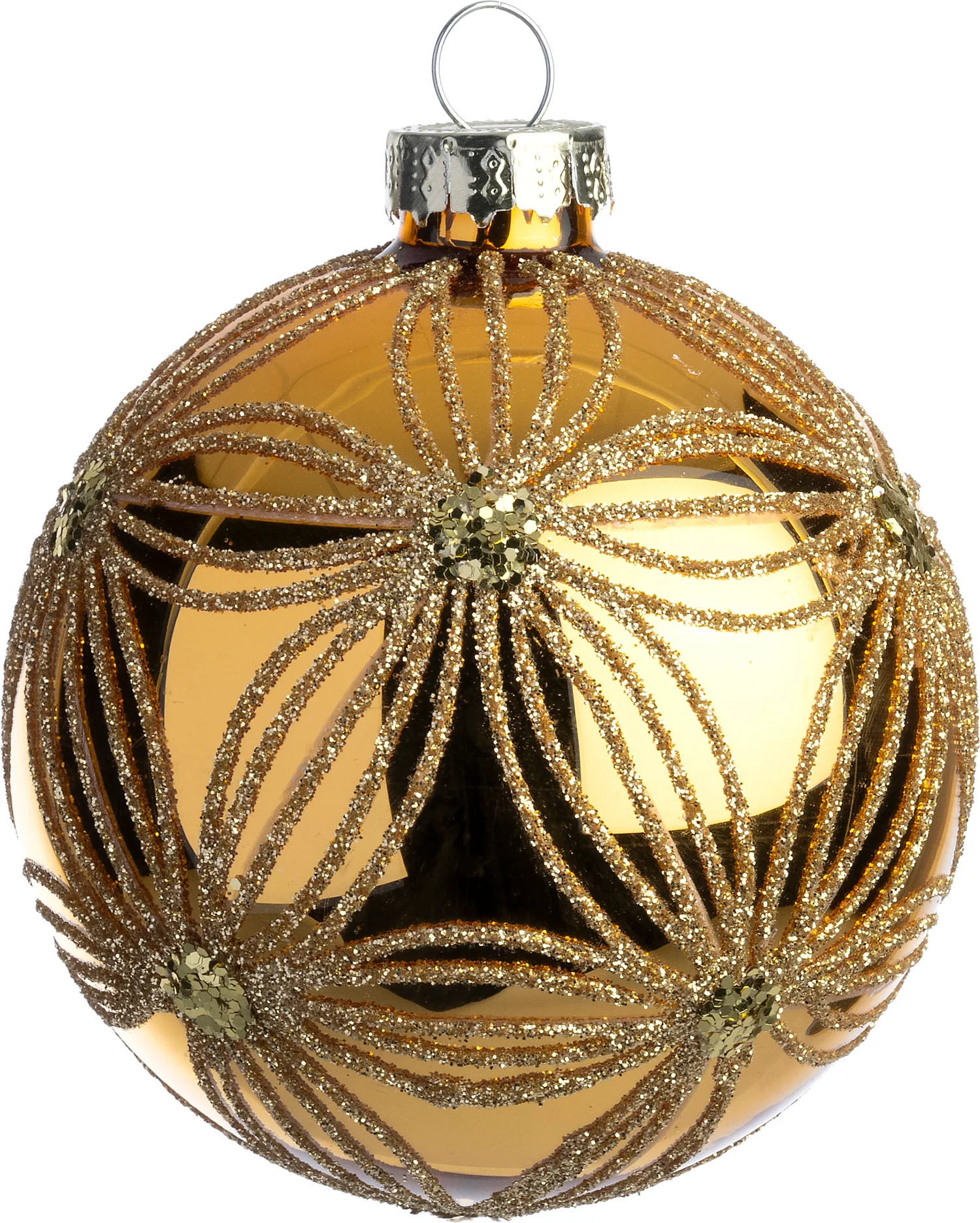 Intratuin kerstbal Cairndow goud bloem D 8 cm