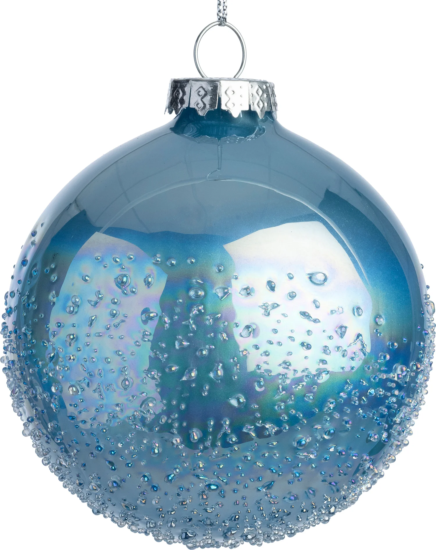 Intratuin kerstbal Sheena blauw D 8 cm