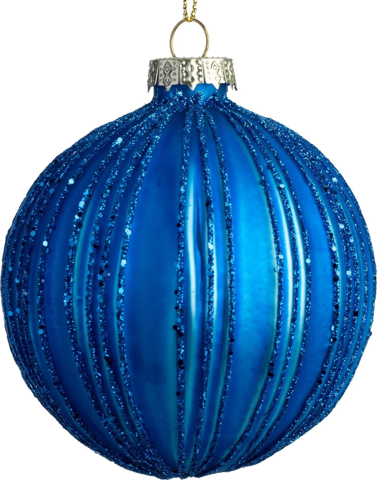 Intratuin kerstbal Sloane blauw D 8 cm