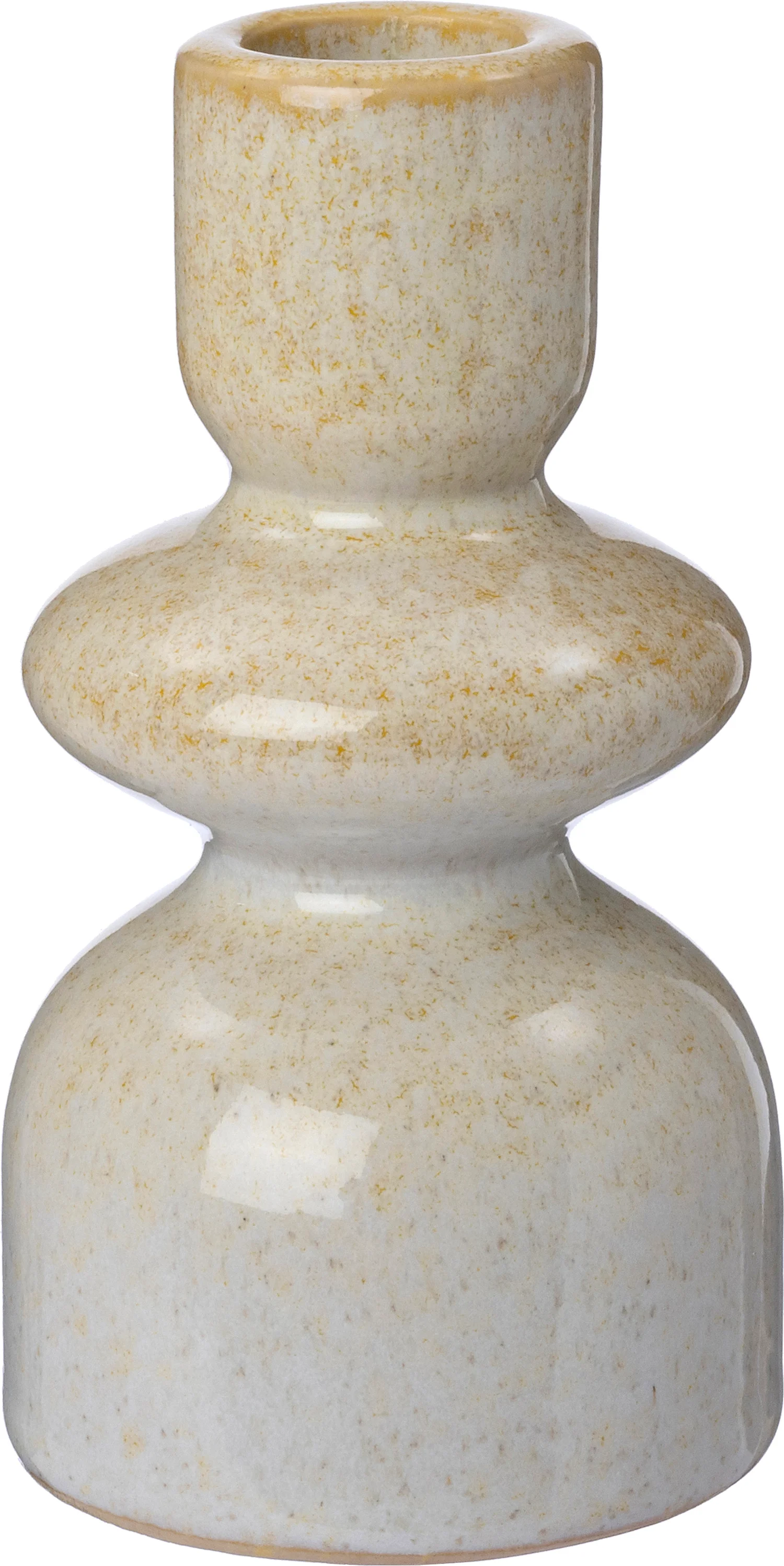 Intratuin kandelaar Raja beige D 6,6 H 12,3 cm