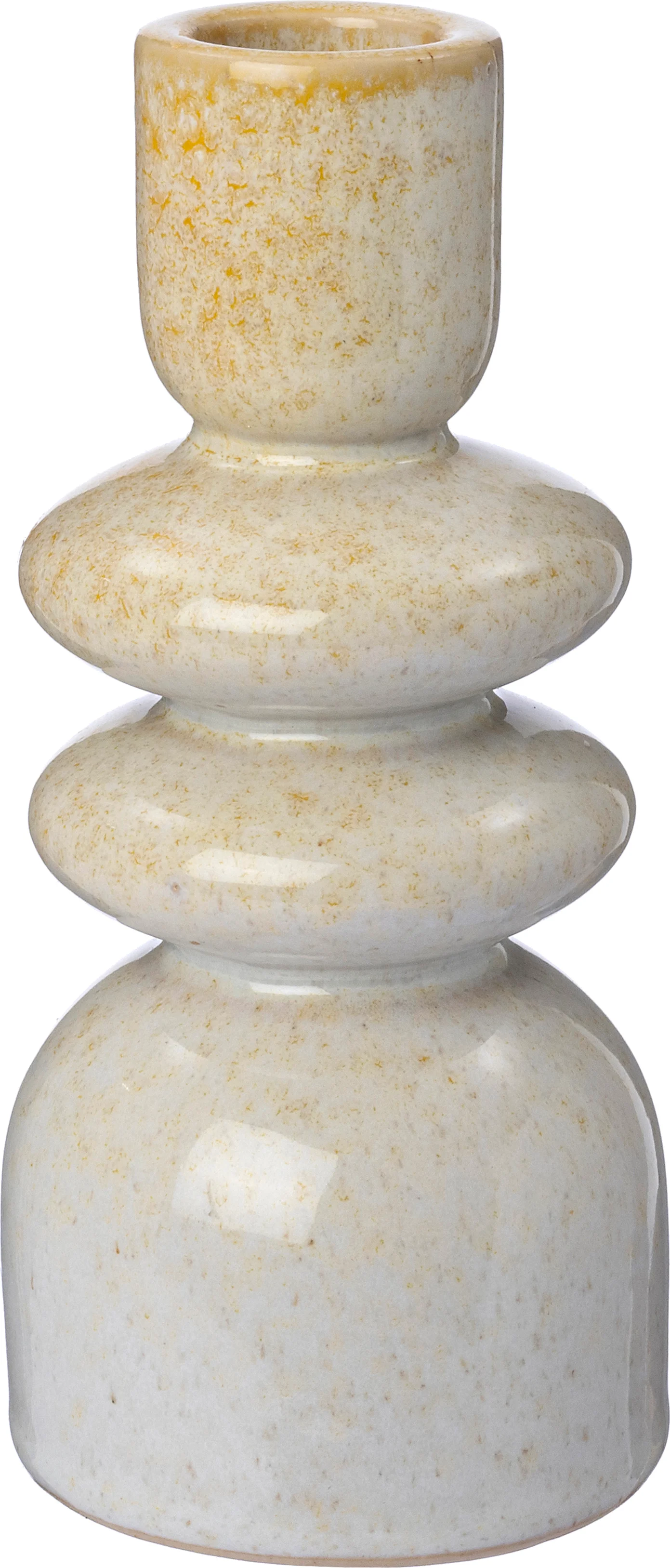 Intratuin kandelaar Rink beige D 6,6 H 14,3 cm