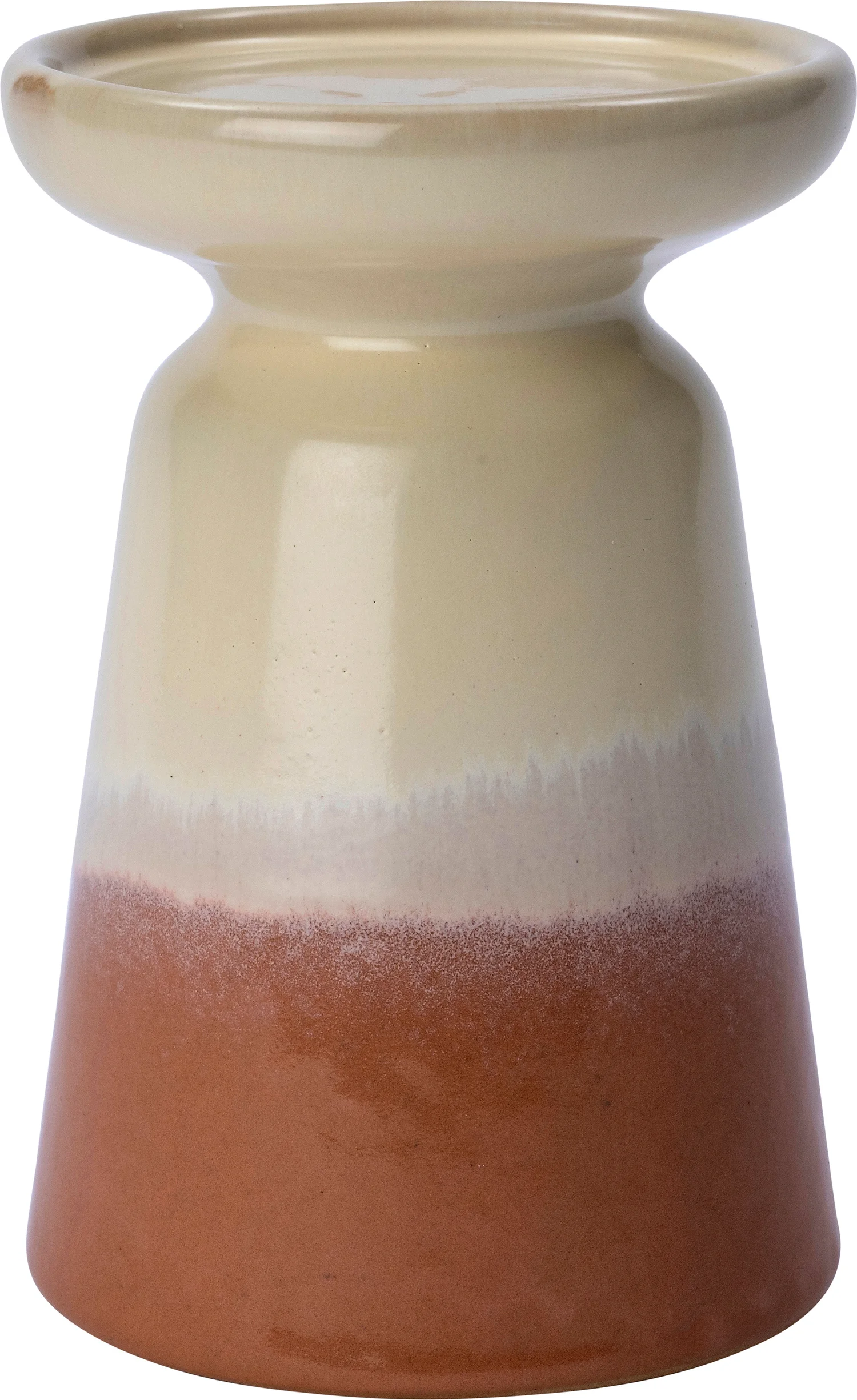 Intratuin kandelaar Rins beige / bruin D 10,2 H 15,5 cm