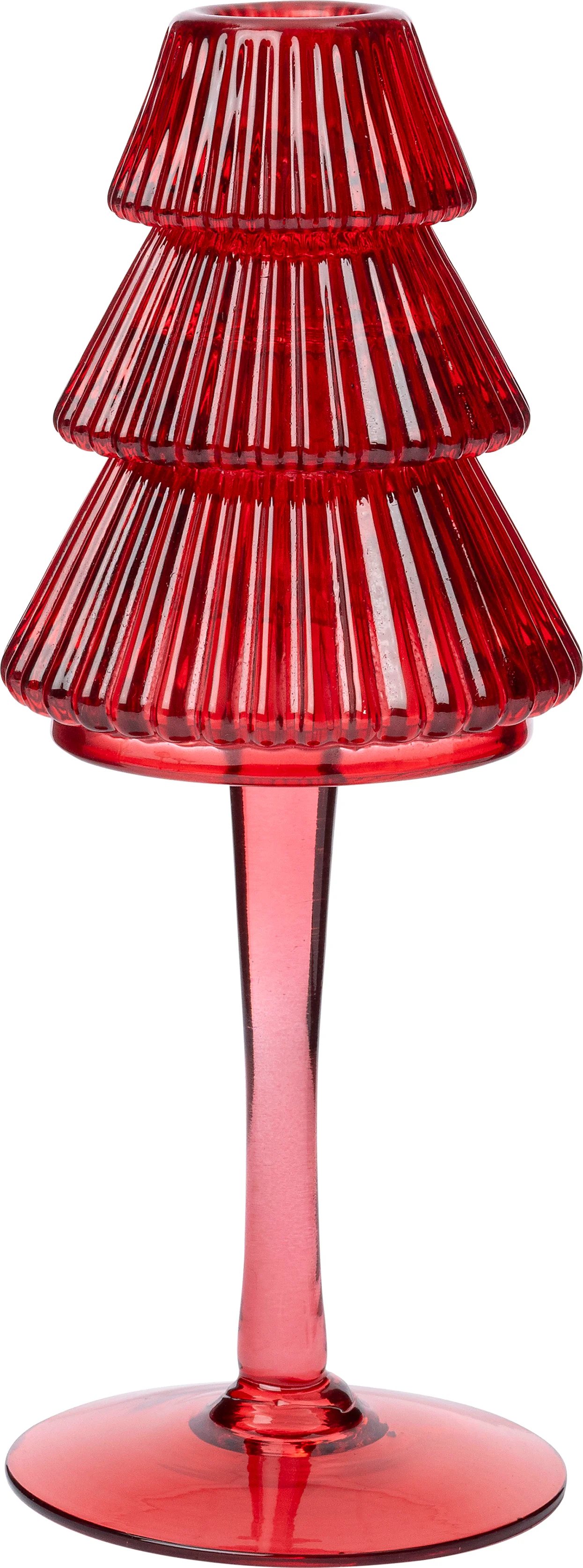 Intratuin kandelaar Gilmar rood D 8 H 19 cm