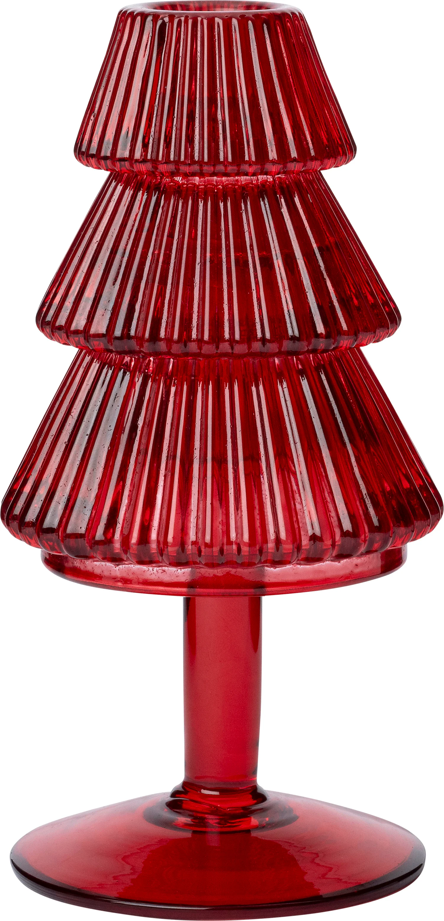 Intratuin kandelaar Gilmar rood D 8 H 16 cm