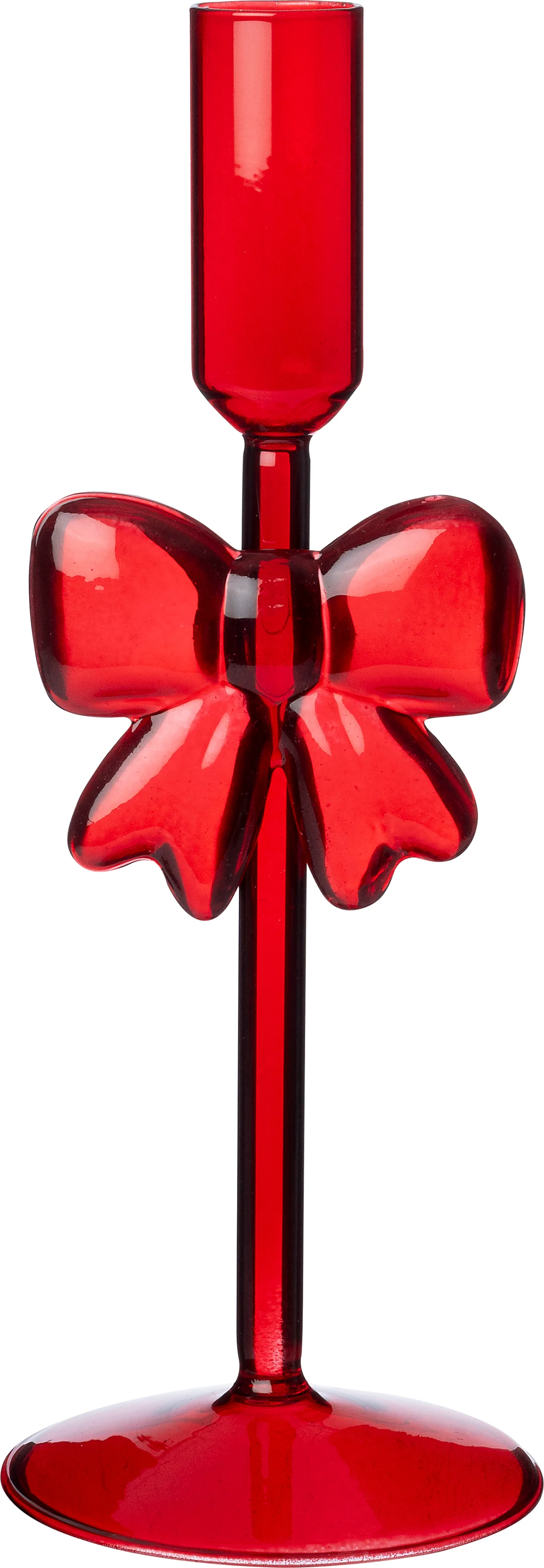 Intratuin kandelaar Lizze rood D 8 H 23 cm