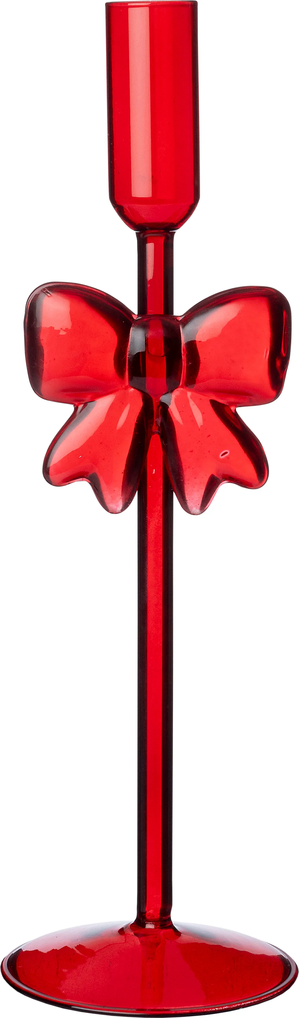 Intratuin kandelaar Lizze rood D 8 H 27,5 cm