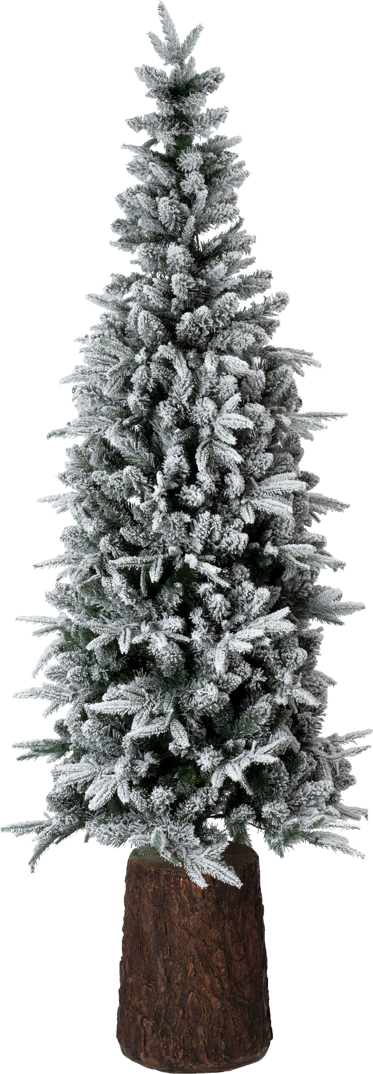Intratuin kunstkerstboom Tronk besneeuwd op stam met 250 lampjes warm wit D 79 H 210 cm