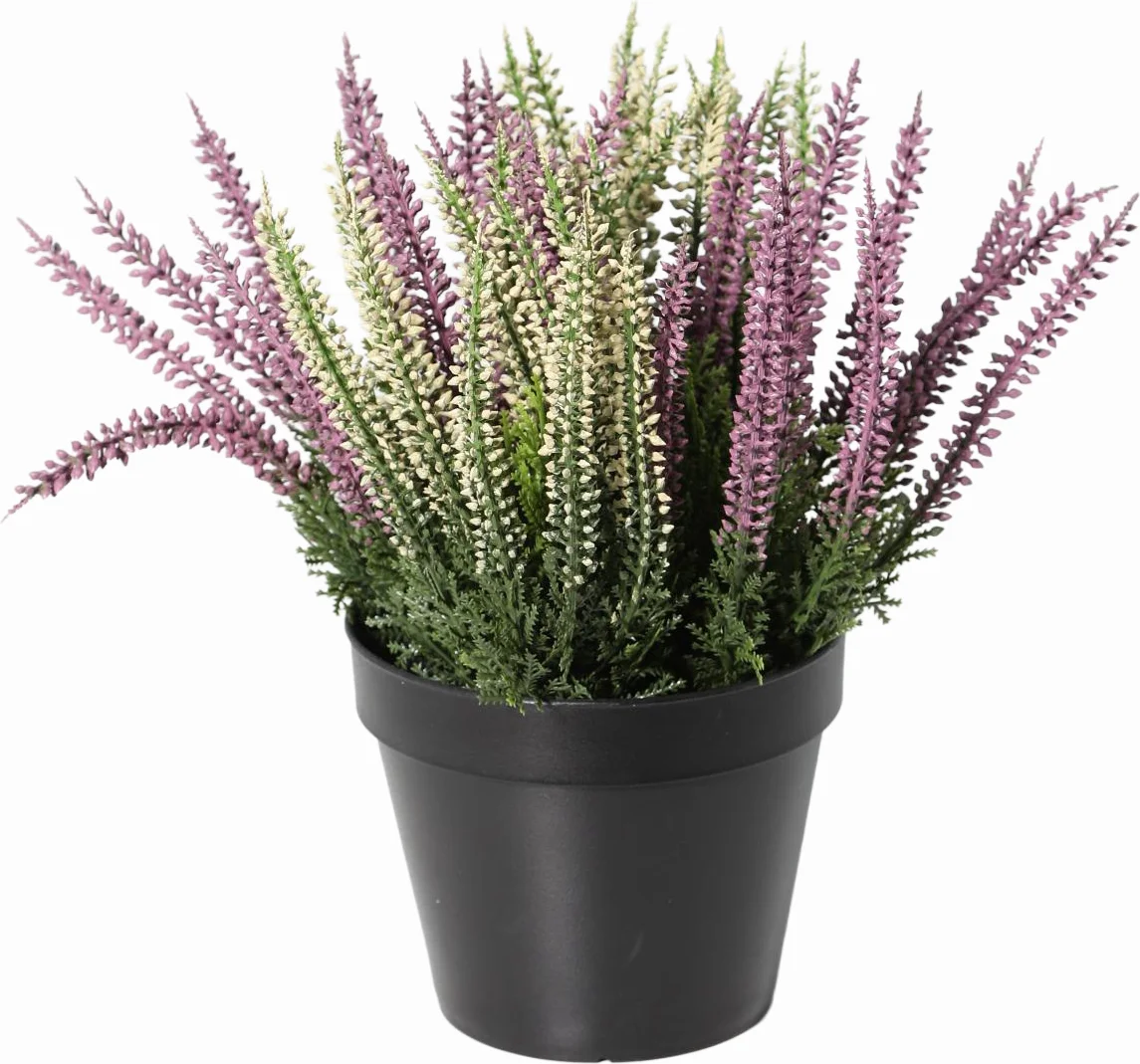 Intratuin kunstplant Struikheide wit/roze D 12 H 23 cm