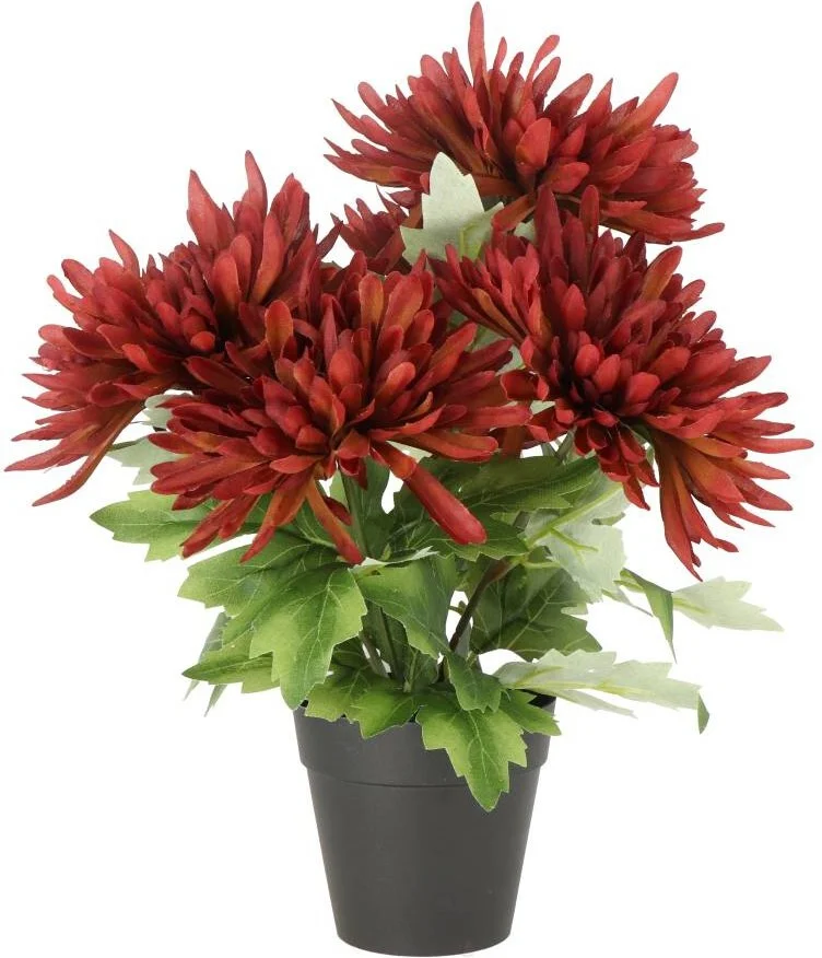 Intratuin Kunstplant Chrysant rood D 9 H 30 cm