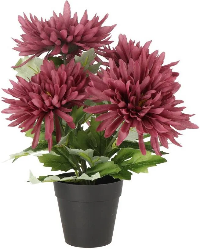 Intratuin Kunstplant Chrysant paars D 9 H 30 cm