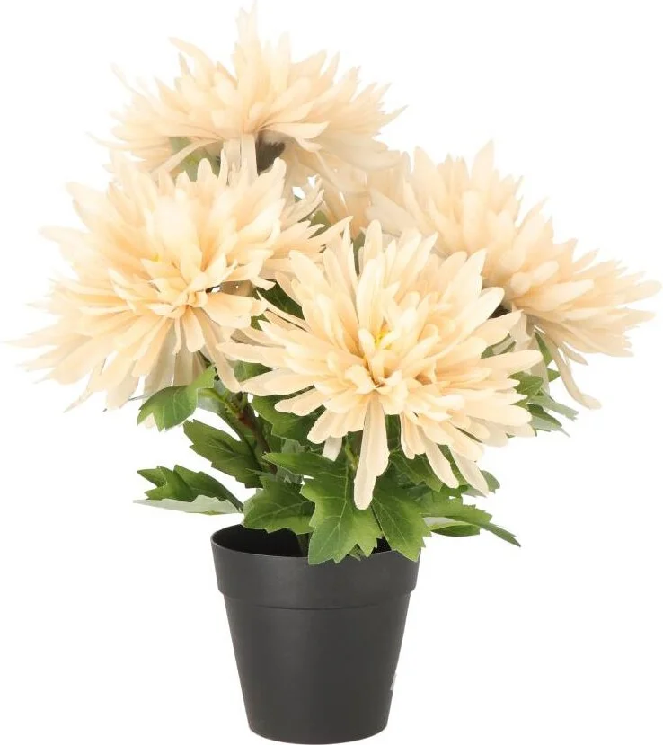 Intratuin Kunstplant Chrysant wit D 9 H 30 cm