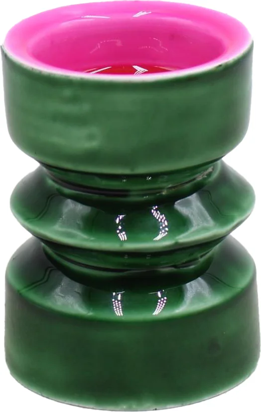 Intratuin kandelaar Rico groen / roze D 6 H 7 cm