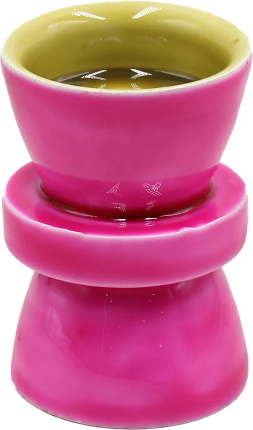 Intratuin kandelaar Rico roze / geel D 6 H 7 cm