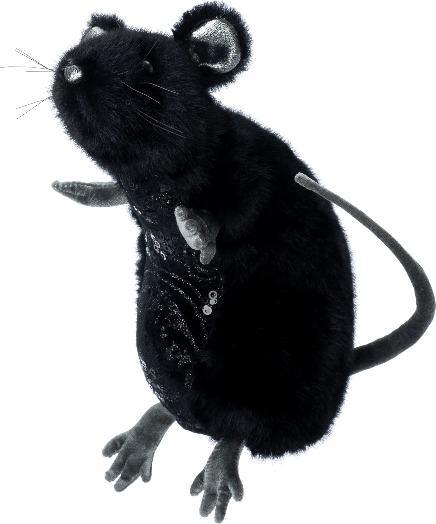 Intratuin halloween decoratie rat zwart 13 x 29 x 12 cm