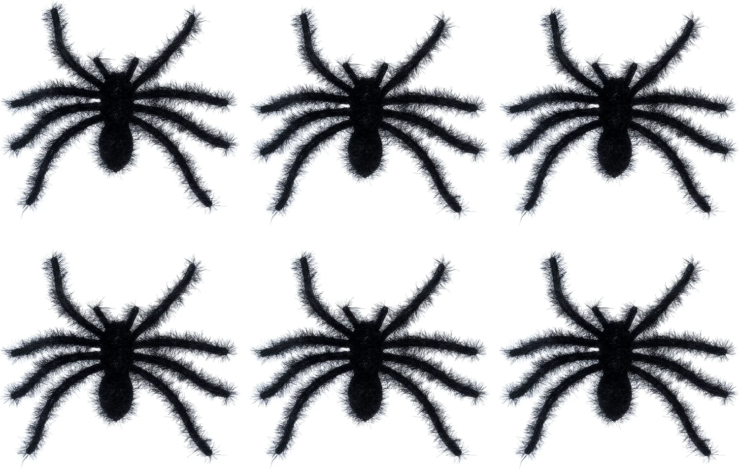 Intratuin halloween decoratie spinnen zwart 13 x 12 x 1 cm 6 stuks