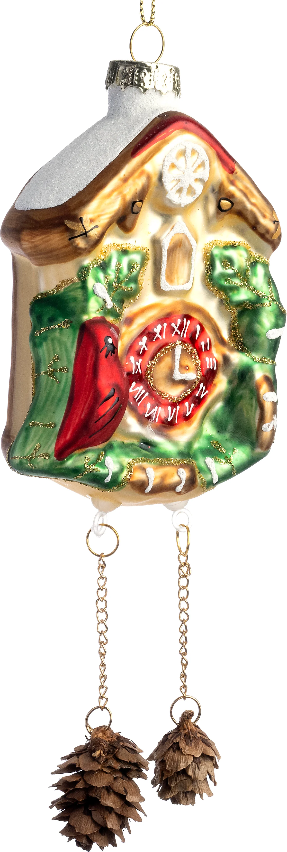 Intratuin kerst ornament klok goud 7,4 x 4 x 10,5 cm