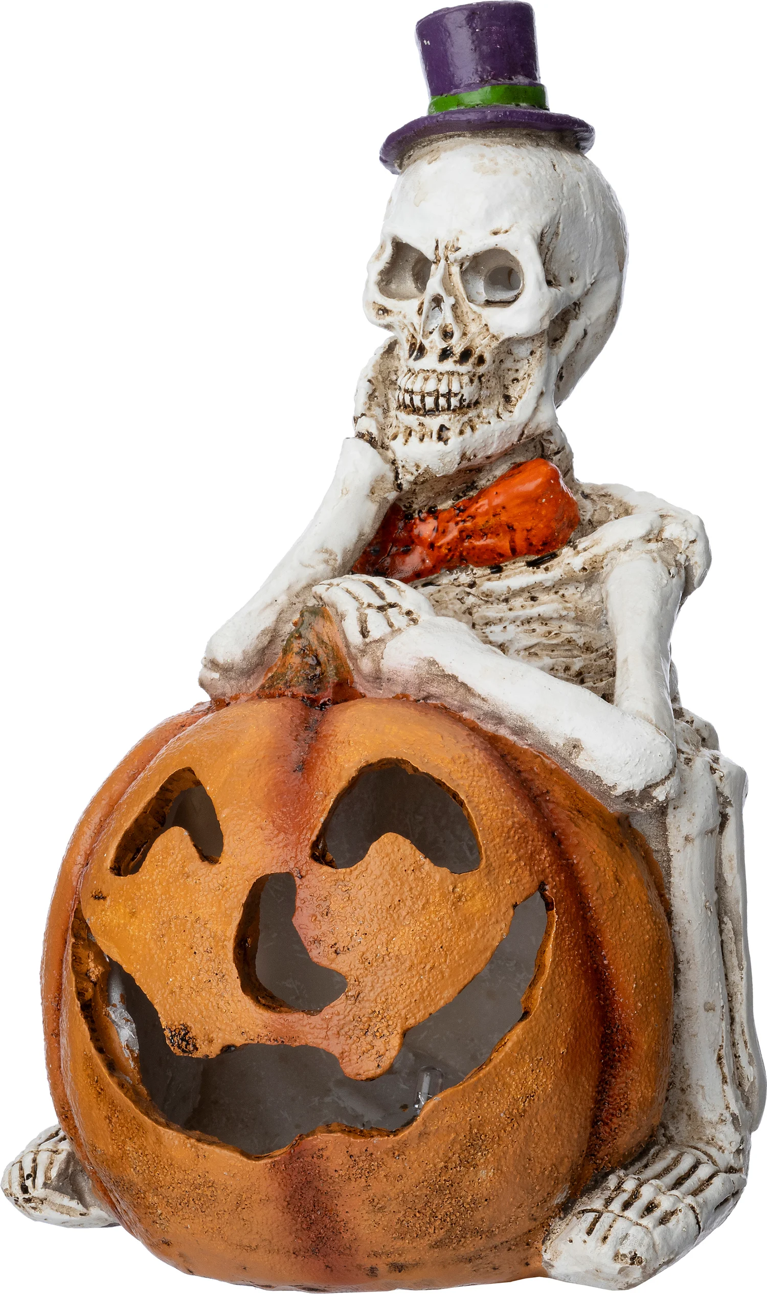 Intratuin halloween miniatuur pompoen skelet 13,5 x 13 x 21 cm