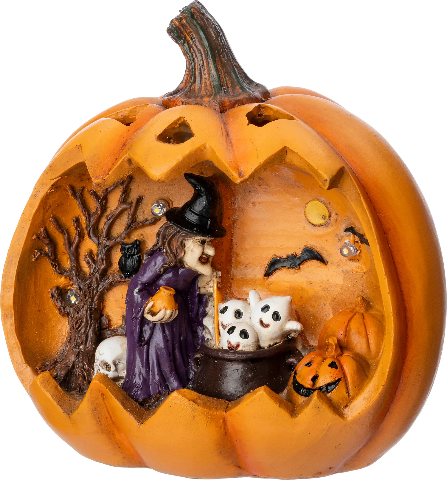 Intratuin halloween miniatuur heks in pompoen 17 x 12 x 17 cm