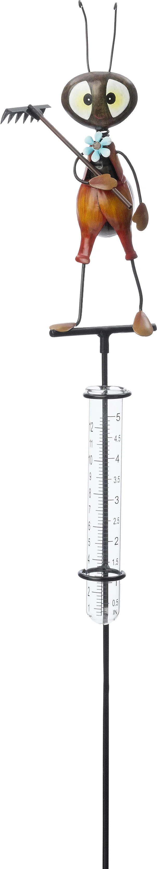 Intratuin regenmeter op stok mier met hark 11 x 10 x 74 cm