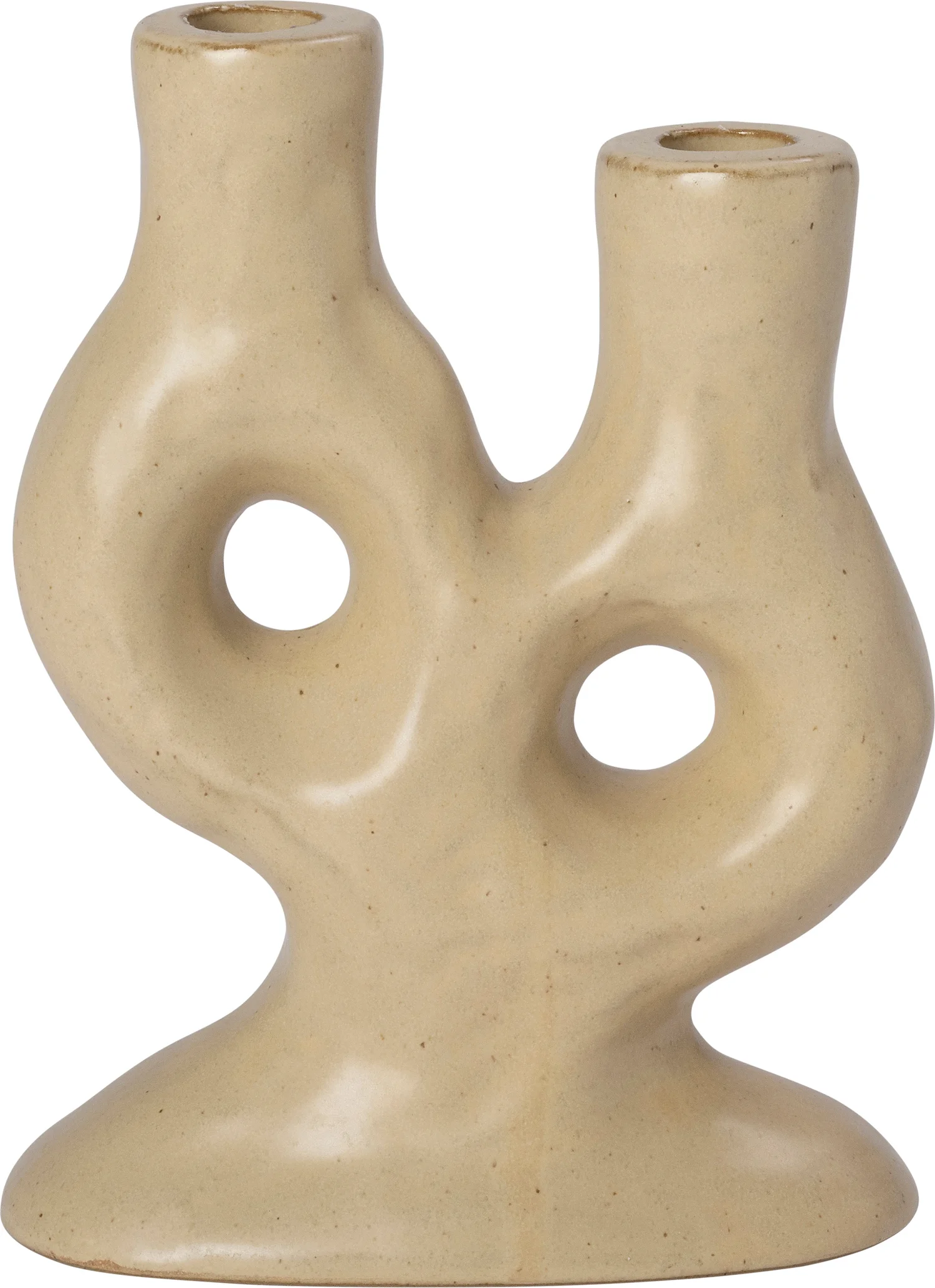 Intratuin kandelaar Elvita beige 14,8 x 7,5 x 20 cm