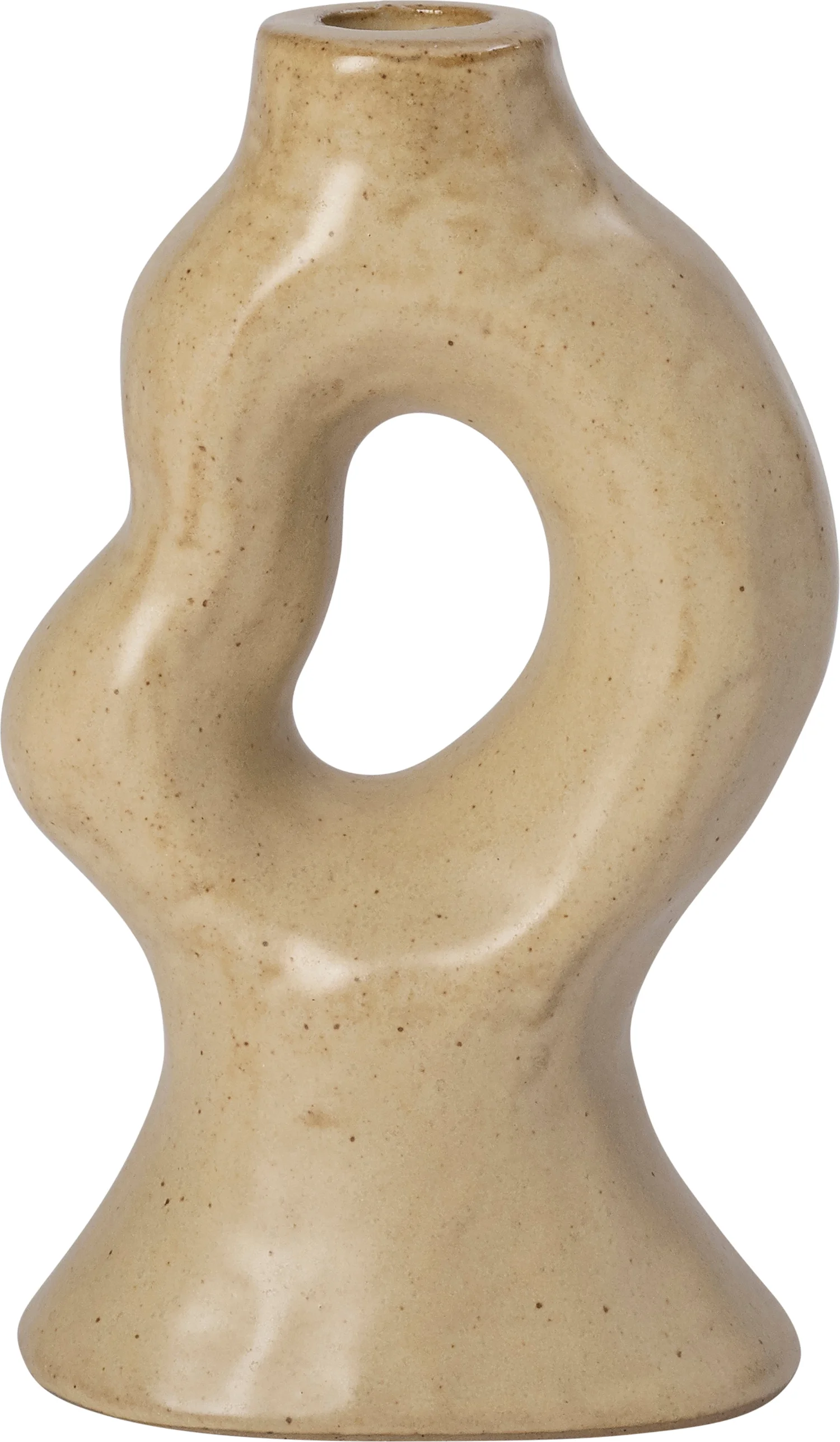 Intratuin kandelaar Elvita beige 10,5 x 7 x 17,5 cm