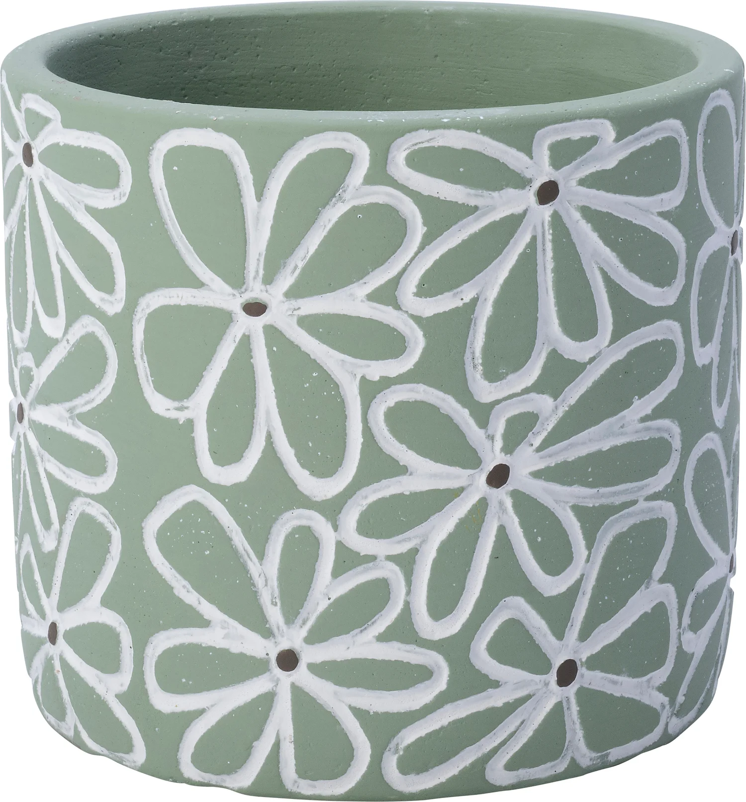 Intratuin bloempot Adan groen D 14 H 13 cm