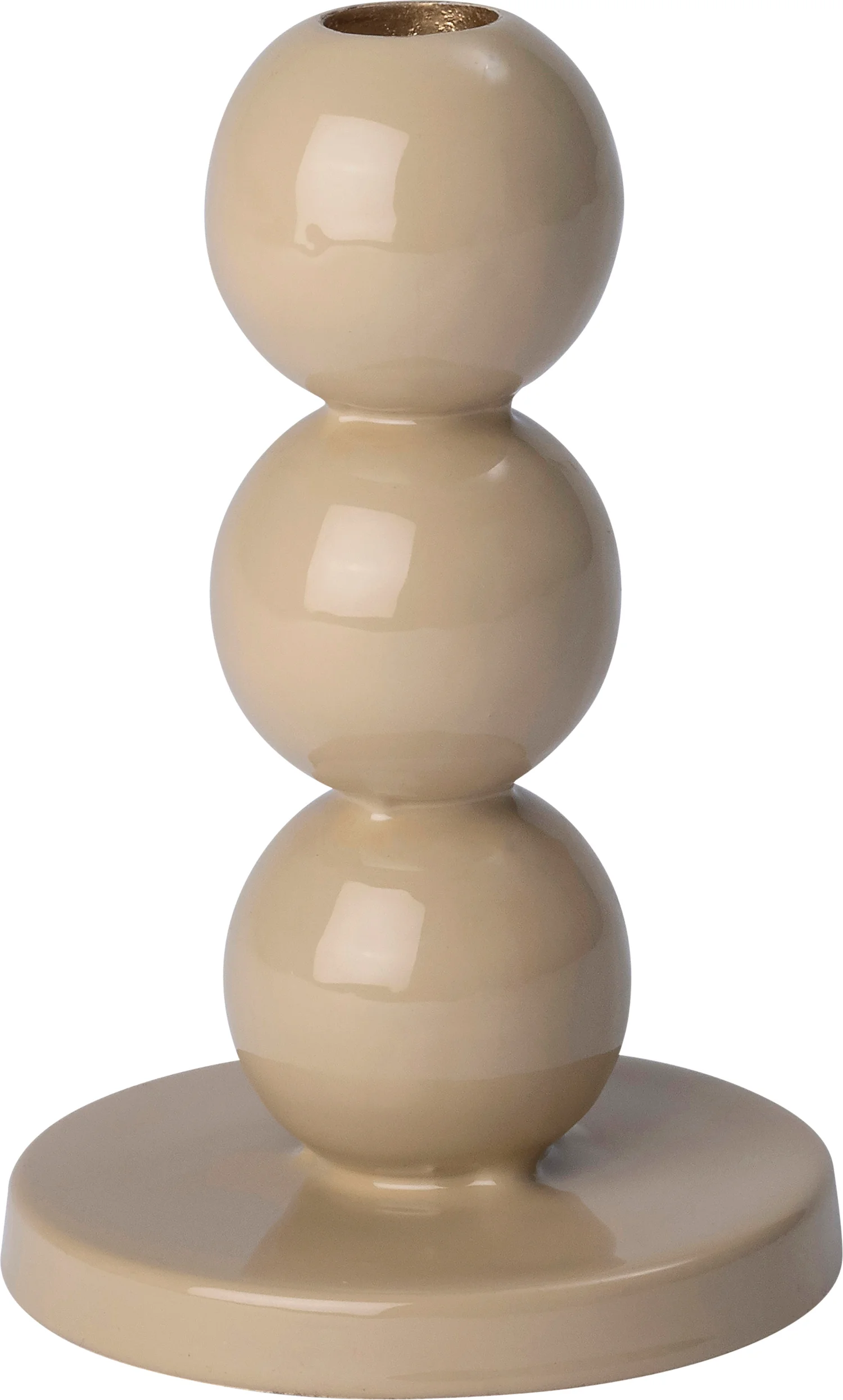 Intratuin kandelaar Yorik beige D 10,5 H 16,5 cm