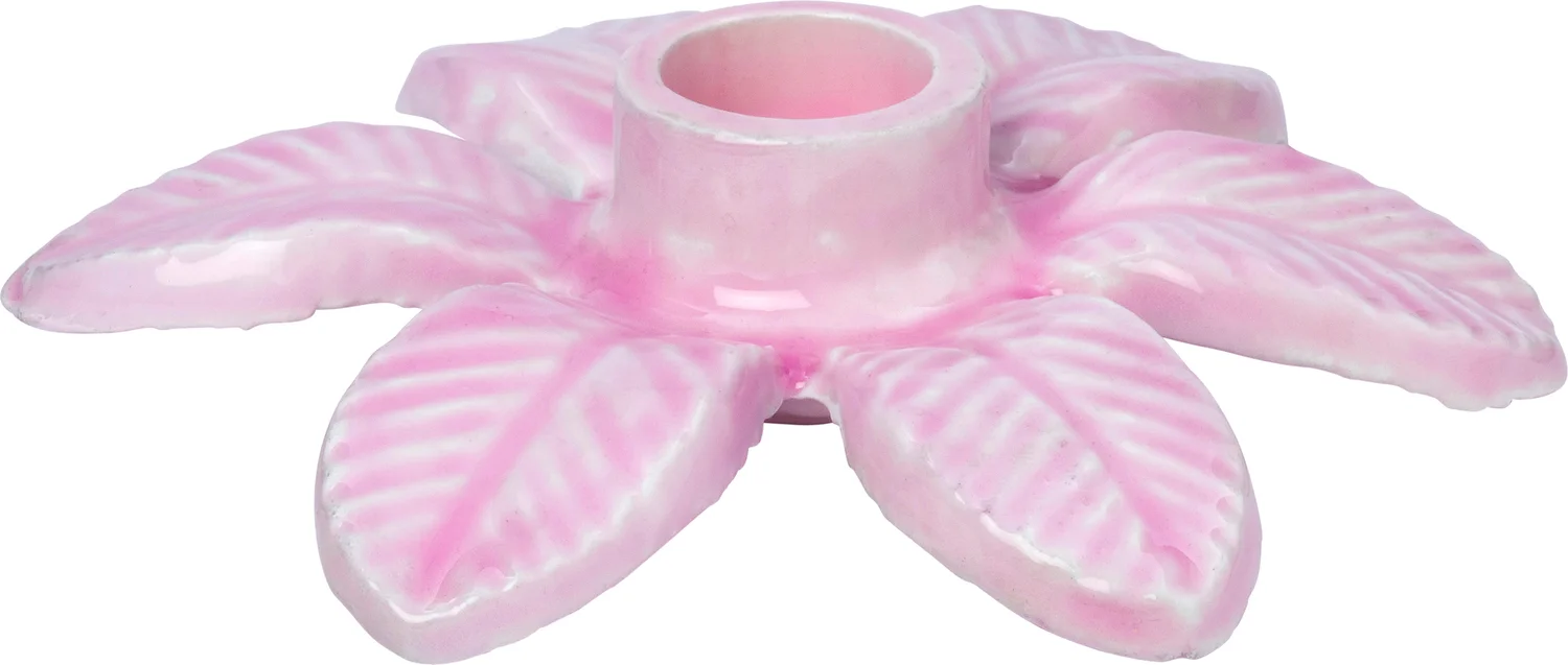 Intratuin kandelaar Dingo roze D 12 H 2,5 cm