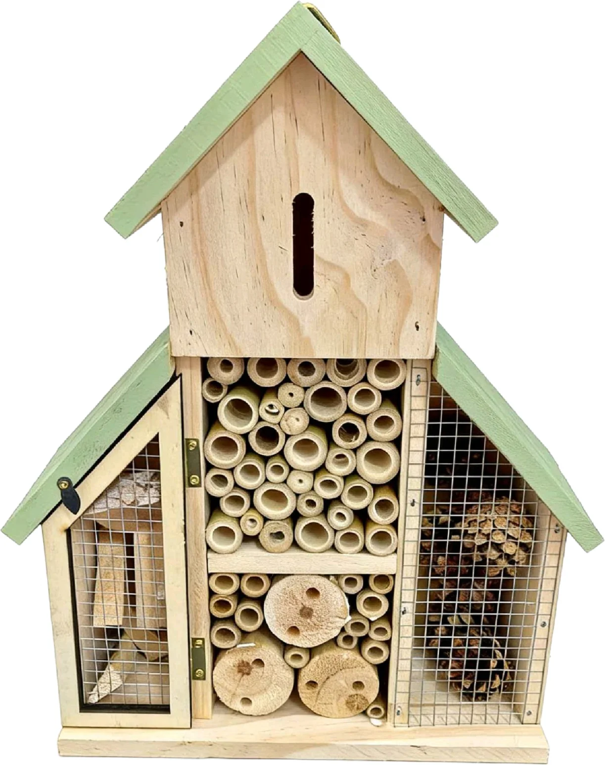 Intratuin insectenhotel Stan naturel / groen 26 x 11 x 33 cm