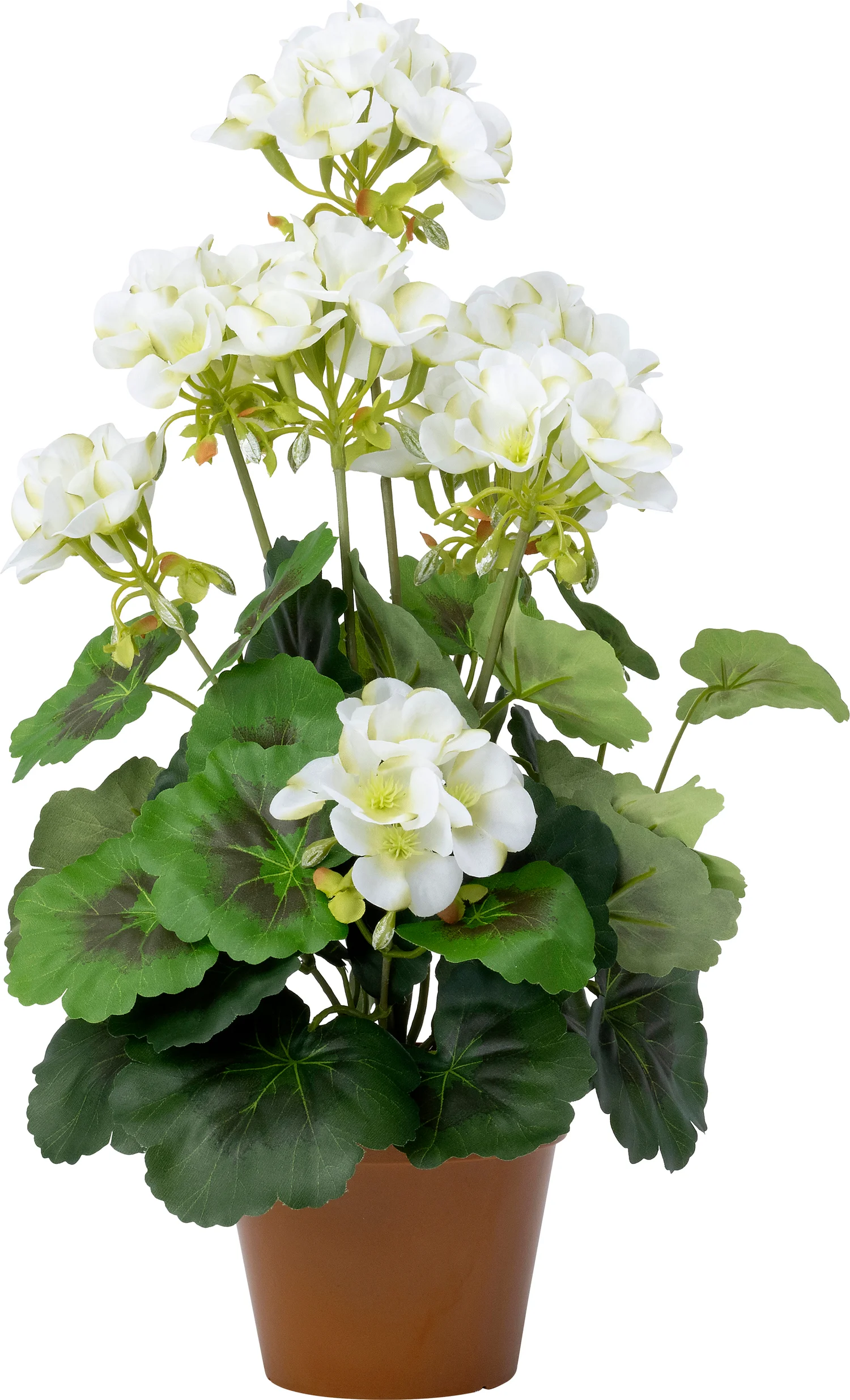 Intratuin kunstplant Tuingeranium wit D 12 H 43